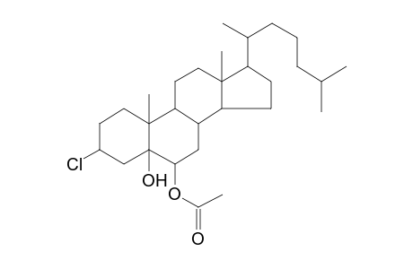 3-Chloro-5-hydroxycholestan-6-yl acetate