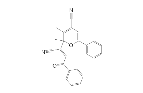 2-(1'-Cyano-3'-oxo-3'-phenyl-1'-propenyl)-2,3-dimethyl-6-phenyl-2H-pyran-4-carbonitrle