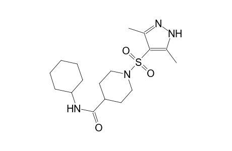 N-cyclohexyl-1-[(3,5-dimethyl-1H-pyrazol-4-yl)sulfonyl]-4-piperidinecarboxamide