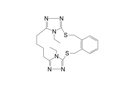 1(4),6(4)-DIETHYL-9(1,2)-BENZENA-7,11-DITHIA-1,3(3,5)(5,3)-DI-(1,2,4-TRIAZOLA)-CYCLOUNDECAPHANE