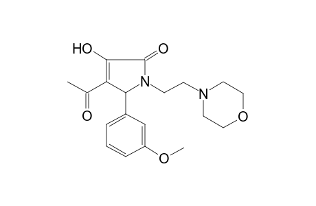 Pyrrol-2(5H)-one, 4-acetyl-3-hydroxy-5-(3-methoxyphenyl)-1-[2-(4-morpholyl)ethyl]-