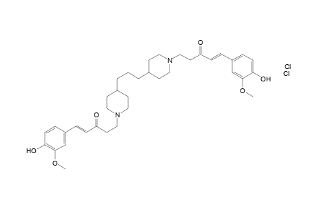 5,5'-(4,4'-(propane-1,3-diyl)bis(piperidine-4,1-diyl))bis(1-(4-hydroxy-3-methoxyphenyl)pent-1-en-3-one)dihydrochloride