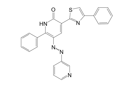 6-phenyl-3-(4-phenylthiazol-2-yl)-5-(pyridin-3-ylazo)-1H-pyridin-2-one