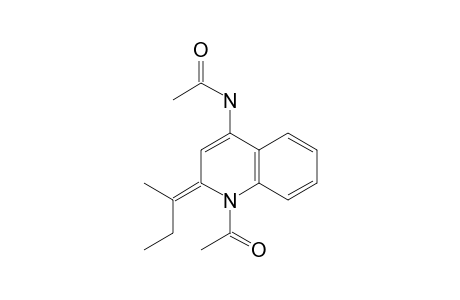 Acetamide, N-[1-acetyl-1,2-dihydro-2-(1-methylpropylidene)-4-quinolinyl]-, (E)-