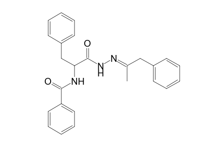 N-(1-Benzyl-2-[(2E)-2-(1-methyl-2-phenylethylidene)hydrazino]-2-oxoethyl)benzamide