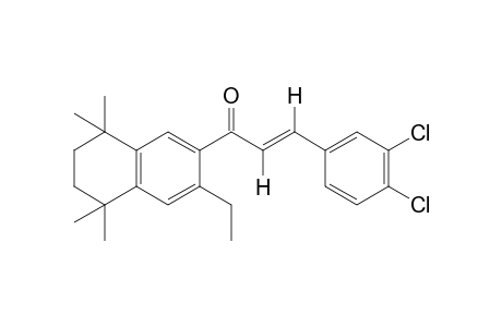 trans, 3-(3,4-dichlorophenyl)-3'-ethyl-5',6',7',8'-tetrahydro-5',5',8',8'-tetramethyl-2'-acrylonaphthone