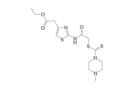 Ethyl 2-[2'-(4"-methyl-1''-tetrahydropyrazinyl)thiocarbamoyl]thio]acylamino]-thiazol-4-acetate