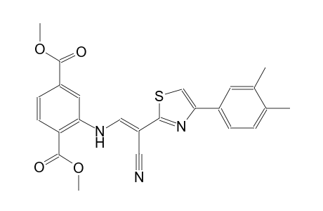 dimethyl 2-({(E)-2-cyano-2-[4-(3,4-dimethylphenyl)-1,3-thiazol-2-yl]ethenyl}amino)terephthalate