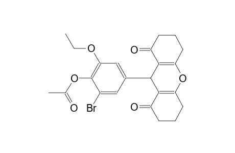 2-bromo-4-(1,8-dioxo-2,3,4,5,6,7,8,9-octahydro-1H-xanthen-9-yl)-6-ethoxyphenyl acetate