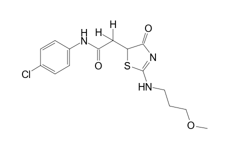 4'-chloro-2-[(3-methoxypropyl)amino]-4-oxo-2-thiazoline-5-acetanilide