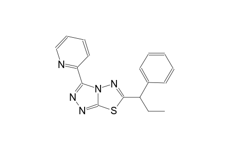 [1,2,4]triazolo[3,4-b][1,3,4]thiadiazole, 6-(1-phenylpropyl)-3-(2-pyridinyl)-