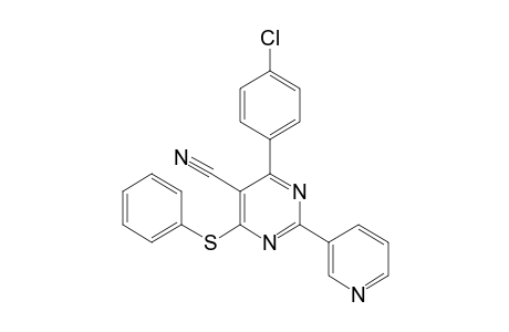 4-(p-CHLOROPHENYL)-6-(PHENYLTHIO)-2-(3-PYRIDYL)-5-PYRIMIDINECARBONITRILE