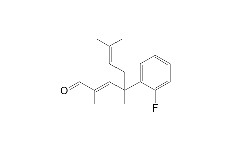 (E)-4-(2-Fluorophenyl)-2,4,7-trimethyloct-2,6-dienal