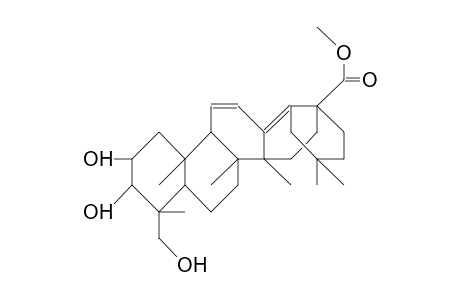 Methyl-2.alpha.,3.alpha.,24-trihydroxy-oleana-11,13(18)-diene-28-oate