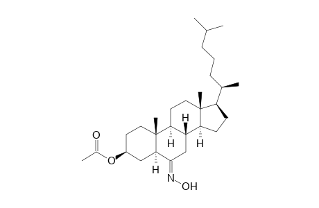 5.alpha.-Cholestan-6-one, 3.beta.-hydroxy-, oxime, acetate (ester), (E)-