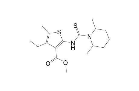 methyl 2-{[(2,6-dimethyl-1-piperidinyl)carbothioyl]amino}-4-ethyl-5-methyl-3-thiophenecarboxylate