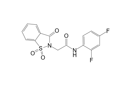 N-(2,4-difluorophenyl)-2-(1,1-dioxido-3-oxo-1,2-benzisothiazol-2(3H)-yl)acetamide