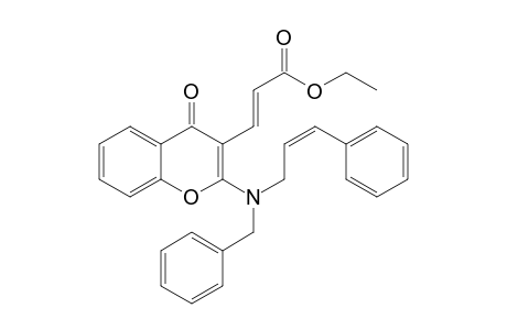 (E)-3-{2-[Benzyl-((Z)-3-phenyl-allyl)-amino]-4-oxo-4H-chromen-3-yl}-acrylic acid ethyl ester