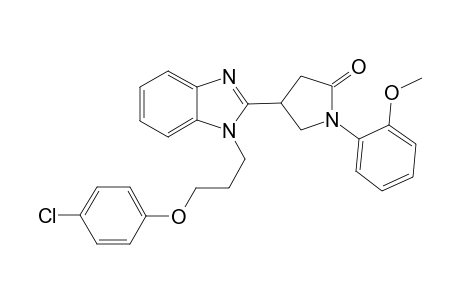 2-Pyrrolidinone, 4-[1-[3-(4-chlorophenoxy)propyl]-1H-1,3-benzimidazol-2-yl]-1-(2-methoxyphenyl)-