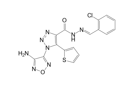 1-(4-amino-1,2,5-oxadiazol-3-yl)-N'-[(E)-(2-chlorophenyl)methylidene]-5-(2-thienyl)-1H-1,2,3-triazole-4-carbohydrazide