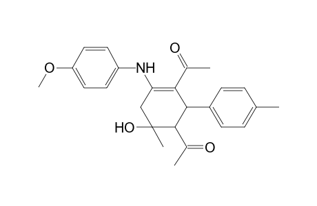 1-[3-acetyl-6-hydroxy-4-(4-methoxyanilino)-6-methyl-2-(4-methylphenyl)-1-cyclohex-3-enyl]ethanone