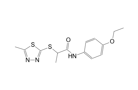N-(4-ethoxyphenyl)-2-[(5-methyl-1,3,4-thiadiazol-2-yl)sulfanyl]propanamide