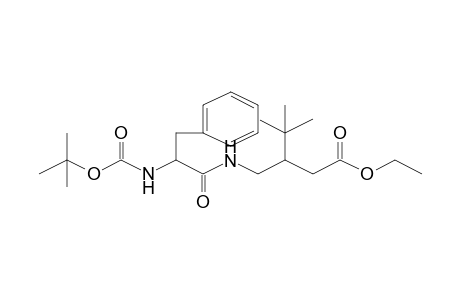 Pentanoic acid, (3RS)-3-[(t-butoxycarbonyl-(S)-phenylalanyl)aminomethyl]-4,4-dimethyl-, ethyl ester