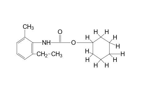 2-ethyl-6-methylcarbanilic acid, cyclohexyl ester