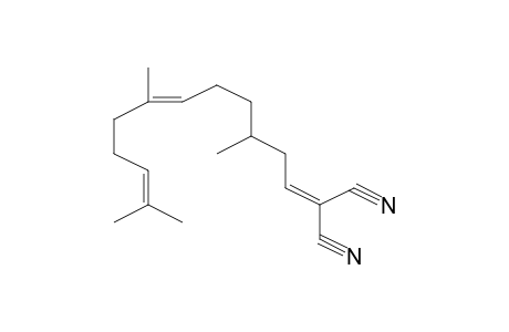 Trideca-1,7,11-triene-1,1-dicarbonitrile, 4,8,12-trimethyl-