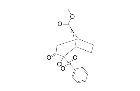 N-Methoxycarbonyl-2-exo-chloro-2-endo-(phenylsulfonyl)-8-azabicyclo[3.2.1]octan-3-one