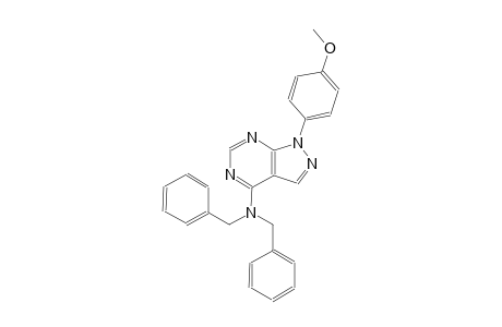 1H-pyrazolo[3,4-d]pyrimidin-4-amine, 1-(4-methoxyphenyl)-N,N-bis(phenylmethyl)-