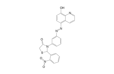 3-(3-((8-hydroxyquinolin-5-yl)diazenyl)phenyl)-2-(2-nitrophenyl)thiazolidin-4-one