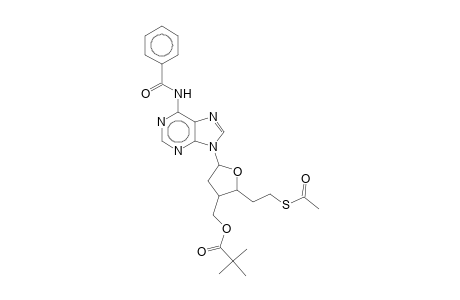 Propanoic acid, 2,2-dimethyl-, [2-[2-(acetylthio)ethyl]-5-[6-(benzoylamino)-9H-purin-9-yl]tetrahydro-3-furanyl]methyl ester, (2.alph