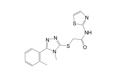 2-{[4-methyl-5-(2-methylphenyl)-4H-1,2,4-triazol-3-yl]sulfanyl}-N-(1,3-thiazol-2-yl)acetamide