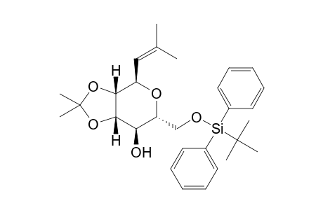 (3aR,4R,6R,7R,7aS)-6-(((tert-butyldiphenylsilyl)oxy)methyl)-2,2-dimethyl-4-(2-methylprop-1-en-1-yl)tetrahydro-3aH-[1,3]dioxolo[4,5-c]pyran-7-ol