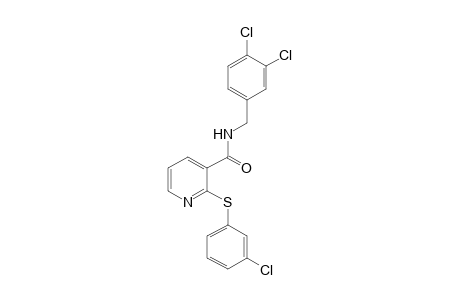 2-[(m-chlorophenyl)thio]-N-(3,4-dichlorobenzyl)nicotinamide