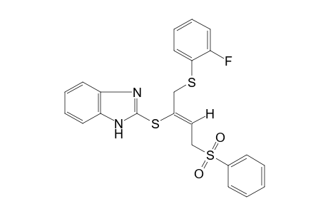 (Z)-2-{{1-{[(o-fluorophenyl)thio]methyl}-3-(phenylsulfonyl)propenyl}thio}benzimidazole