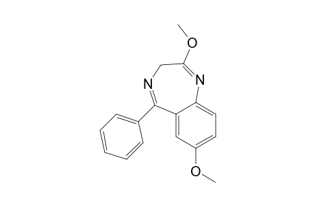 3H-1,4-Benzodiazepine, 2,7-dimethoxy-5-phenyl-