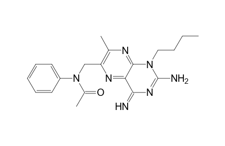 2-AMINO-6-(N-ACETYLANILINO)-METHYL-1-BUTYL-7-METHYLPTERIDIN-4(1H)-IMINE
