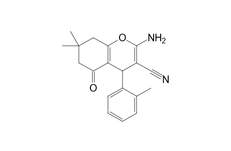 2-AMINO-3-CYANO-5,6,7,8-TETRAHYDRO-7,7-DIMETHYL-4-(2'-METHYLPHENYL)-5-OXO-4H-BENZOPYRAN