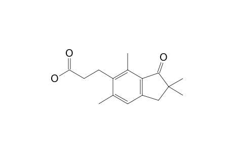 2,3-Dihydro-2,2,5,7-tetramethyl-1H-inden-1-one-6-propanoic acid