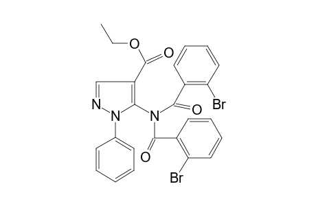 1H-Pyrazole-4-carboxylic acid, 5-[bis(2-bromobenzoyl)amino]-1-phenyl-, ethyl ester