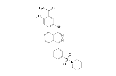 2-methoxy-5-({4-[4-methyl-3-(1-piperidinylsulfonyl)phenyl]-1-phthalazinyl}amino)benzamide