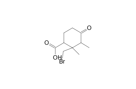 2-(bromomethyl)-2,3-dimethyl-4-oxidanylidene-cyclohexane-1-carboxylic acid