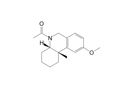 Phenanthridine, 5-acetyl-1,2,3,4,4a,5,6,10b-octahydro-9-methoxy-10b-methyl-, cis-