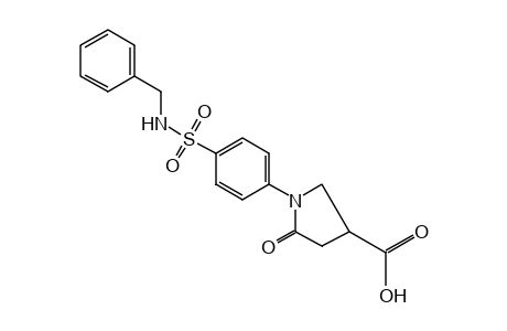 1-[p-(benzylsulfamoyl)phenyl]-5-oxo-3-pyrrolidinecarboxylic acid