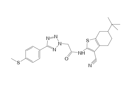 N-(6-tert-butyl-3-cyano-4,5,6,7-tetrahydro-1-benzothiophen-2-yl)-2-[5-(4-methylsulfanylphenyl)-1,2,3,4-tetrazol-2-yl]ethanamide