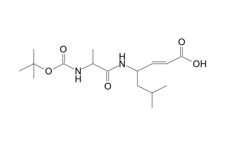 2-(E)-Heptenoic acid, (4S)-4-[(t-butoxycarbonyl-(R)-alanyl)amino]-6-methyl-