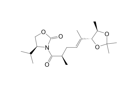 (4S)-3-[(E,2R)-2-methyl-1-oxo-5-[(4R,5R)-2,2,5-trimethyl-1,3-dioxolan-4-yl]hex-4-enyl]-4-propan-2-yl-2-oxazolidinone