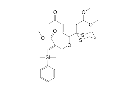 (E)-2-[[(E)-1-[2-(2,2-dimethoxyethyl)-1,3-dithian-2-yl]-4-keto-pent-2-enoxy]methyl]-3-[dimethyl(phenyl)silyl]acrylic acid methyl ester